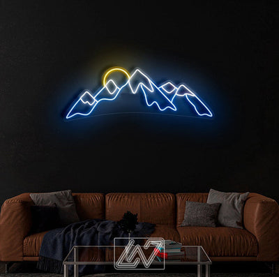 Mountains Sunraise Sunset Neon Sign Led Neon Light