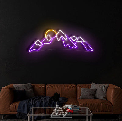 Mountains Sunraise Sunset Neon Sign Led Neon Light