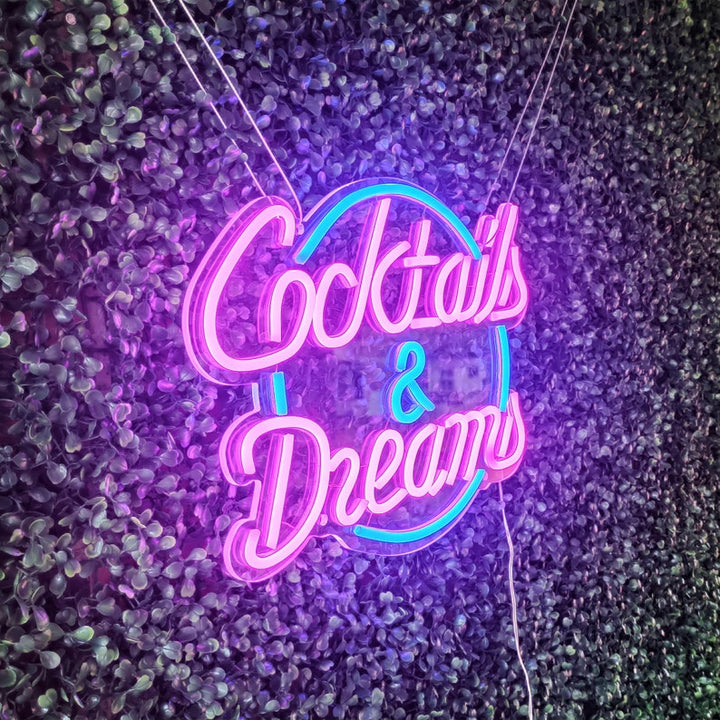 カクテルグラス ネオンライト Cocktails & Dreams カクテルグラス ネオンライト Cocktails & Dreams
