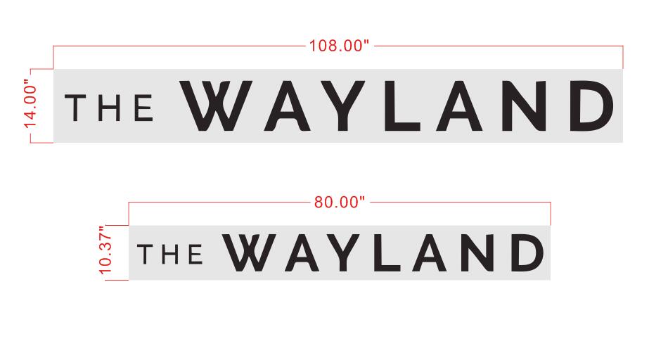 THE WAYLAND Backlit Sign (2 sets) – helloneonsign