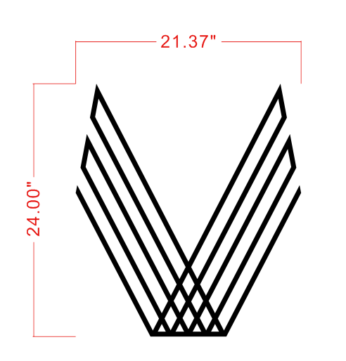 V logo Backlit Sign